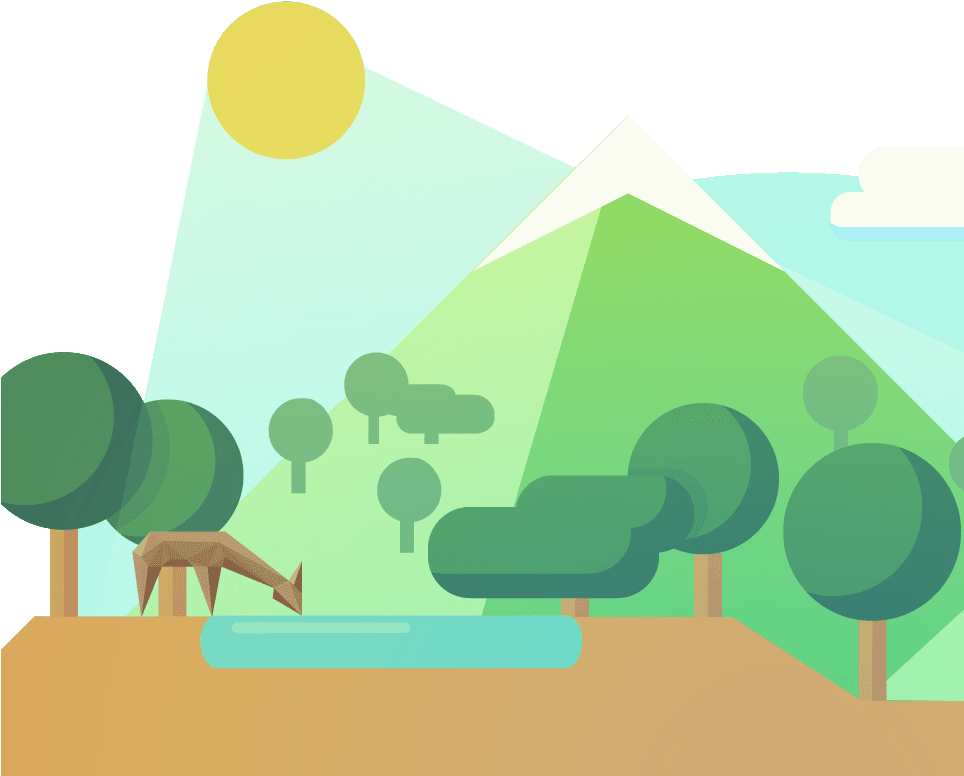 Illustration Of A Nature Scenery - Landscape - Transparent PNG Free Download | PNGio
