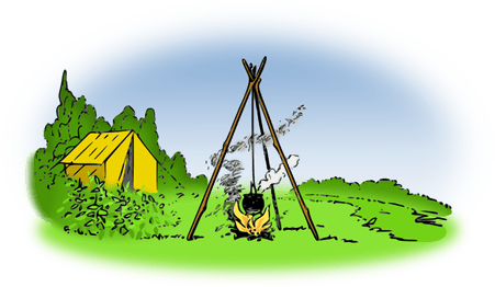 Camping In Nature - Clip Art - Transparent PNG Free Download | PNGio