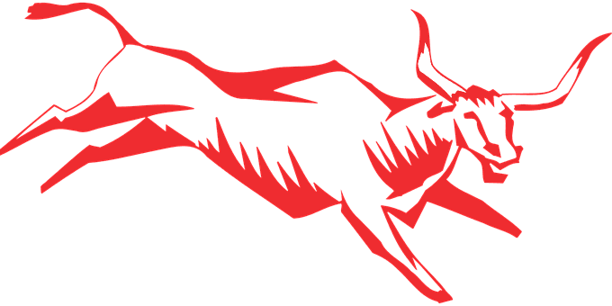 Bull Animal Horns Jumping Nature Domestic - Red Bull - Transparent PNG Free Download | PNGio