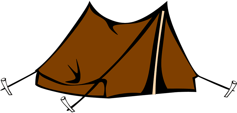 Tent Camping Brown Outdoor Woods Nature Su - Example Of Triangular Prism - Transparent PNG Free Download | PNGio