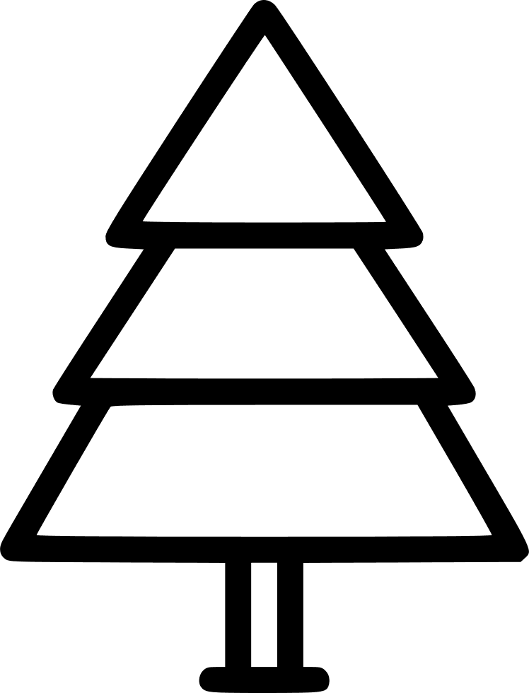 Tree Winter Nature Plant Park Comments - Colored Christmas Tree Template - Transparent PNG Free Download | PNGio