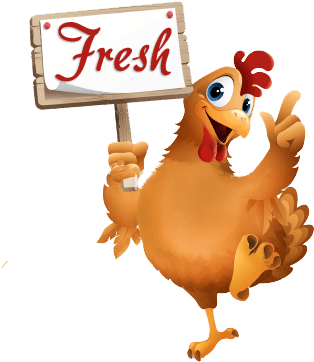Every Chicken Plus Meal Is Freshly Cooked To Order - Cartoon Chicken Holding A Sign - Transparent PNG Free Download | PNGio