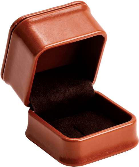 Natural Jewelry Packaging Maverick Cognac Ring Box - Jewellery - Transparent PNG Free Download | PNGio