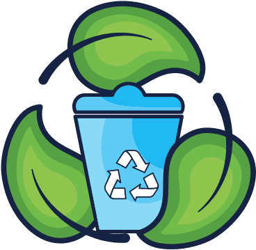 Recycle Bin With Natural Leaves Design - Cuidado Del Medio Ambiente Dibujos - Transparent PNG Free Download | PNGio