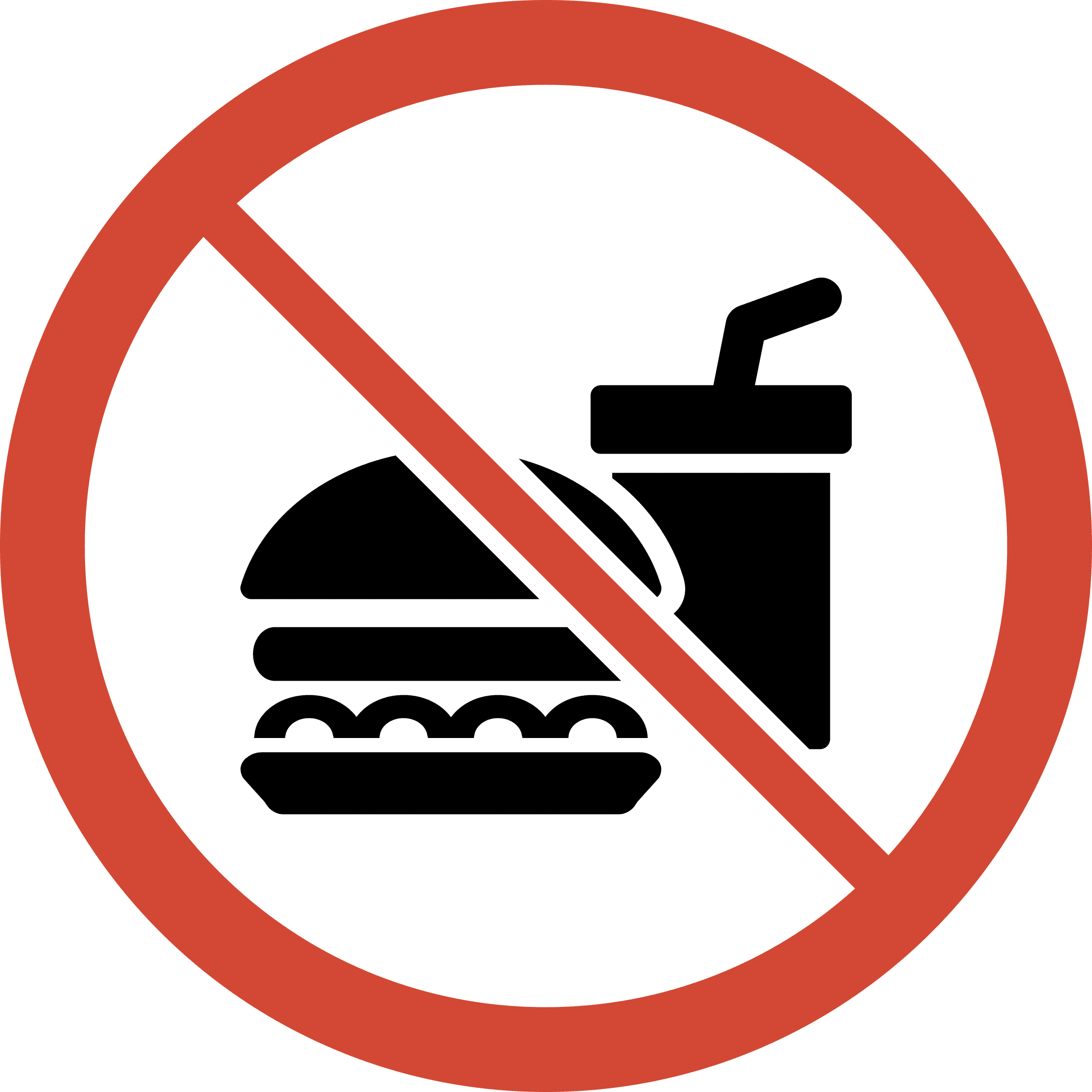 Similar Cliparts - - No Food And Drink Sign - Transparent PNG Free Download | PNGio