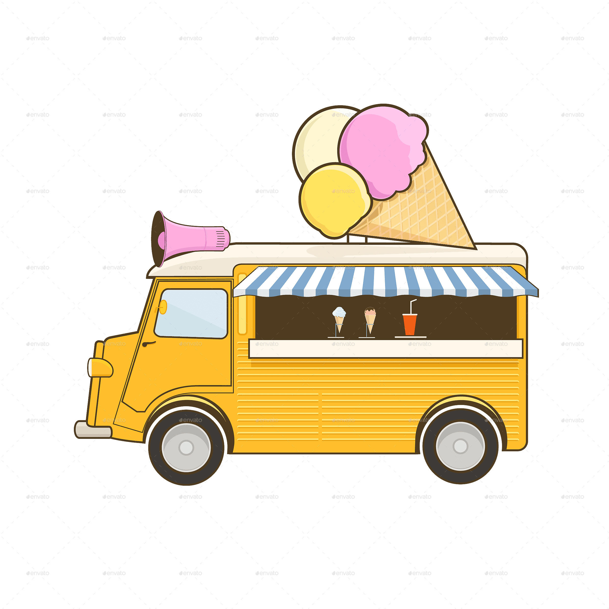 Ice Truck - Food Truck - Transparent PNG Free Download | PNGio