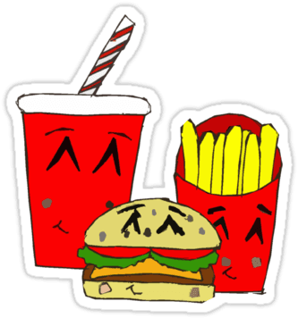 Cute Fast Food Cartoon Stickers By Zozzy-zebra - Fast Food Cartoon Cute - Transparent PNG Free Download | PNGio