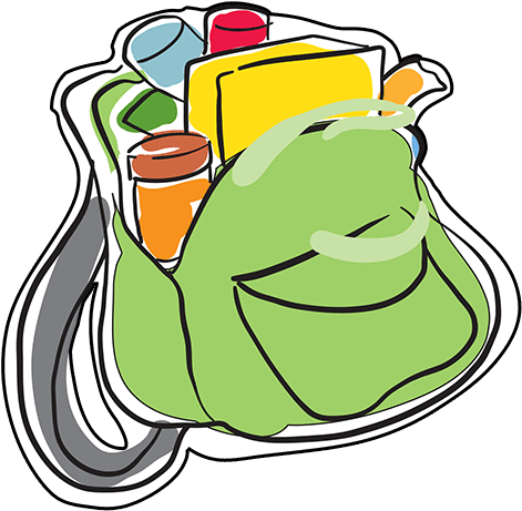 Fill The Backpack - Backpack Filled With Food - Transparent PNG Free Download | PNGio