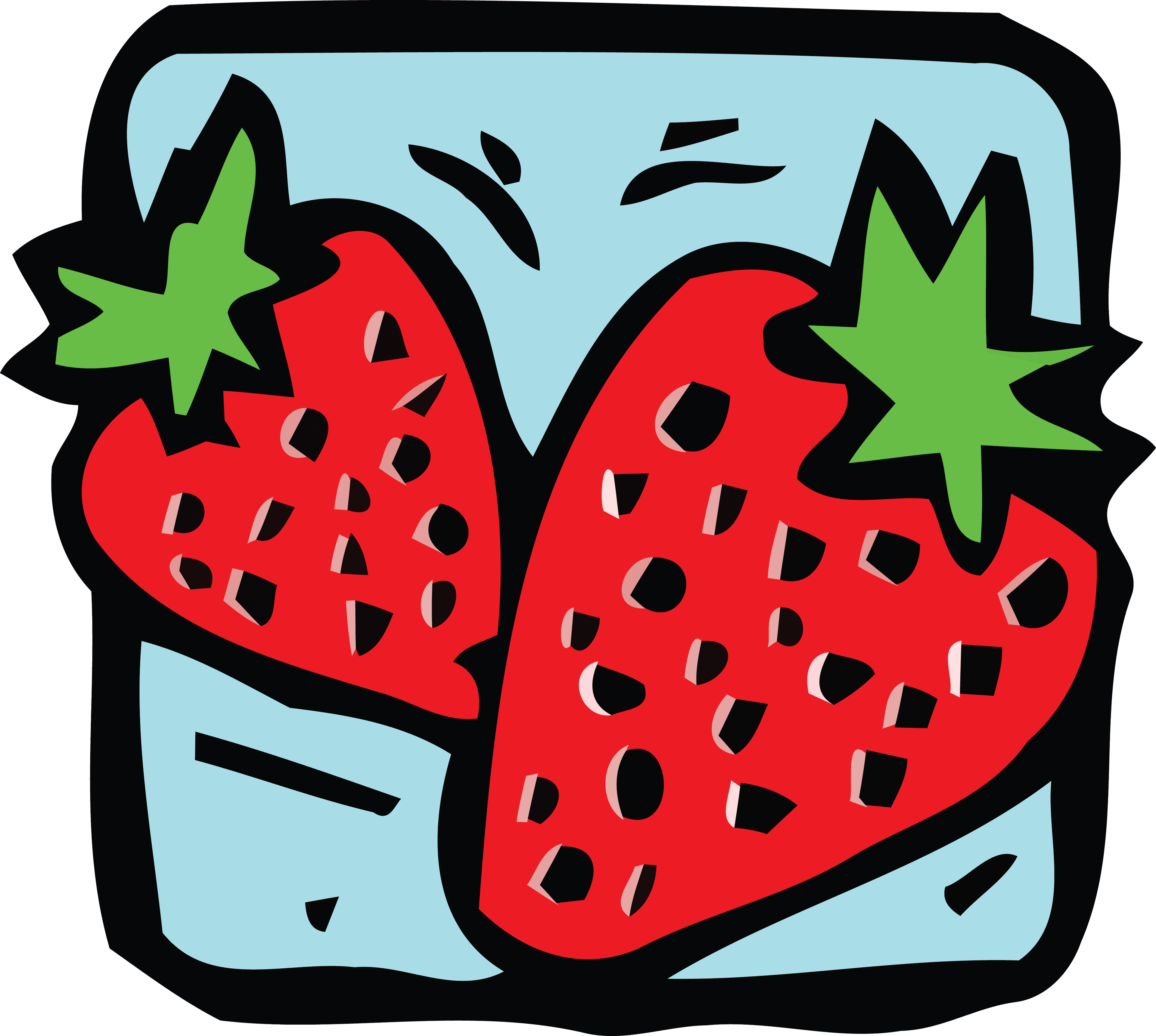 Free Clipart Of Strawberries - Food Pattern - Transparent PNG Free Download | PNGio