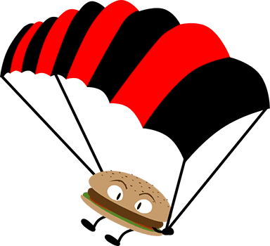 Awesome Food For Awesome People Keep Your Energy Levels - Food Parachute - Transparent PNG Free Download | PNGio