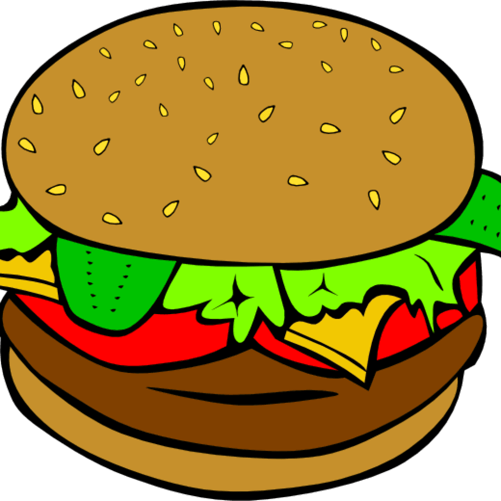 Hamburger Clipart Hamburger Clip Art At Clker Vector - Transparent Food Clip Art - Transparent PNG Free Download | PNGio