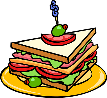 Sandwich Food Cheese Triangle Meat Tomatoe - Food Clipart - Transparent PNG Free Download | PNGio
