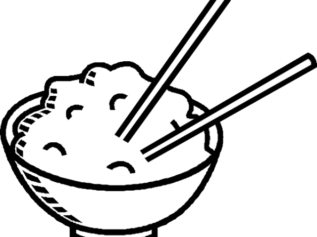 Rice Cliparts Outline - Food Black And White Clipart - Transparent PNG Free Download | PNGio