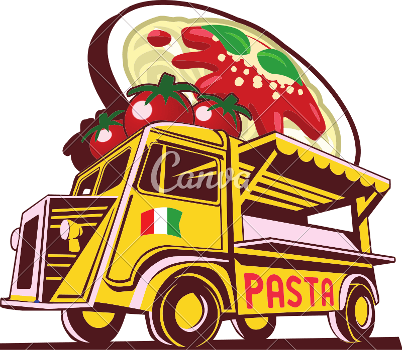 Food Truck Pasta - Food Truck - Transparent PNG Free Download | PNGio
