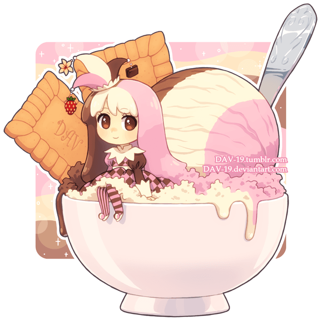 Neapolitan Ice Cream By Dav-19 - Dav 19 Food - Transparent PNG Free Download | PNGio
