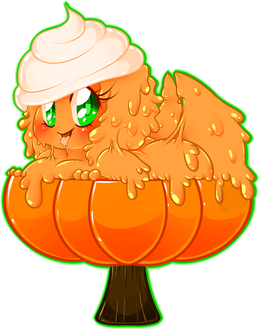 Pumpkin Pudding Slime Girl - Food Slime Girl - Transparent PNG Free Download | PNGio