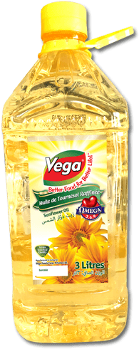 Sunflower Oil 3l - Vega Foods - Transparent PNG Free Download | PNGio