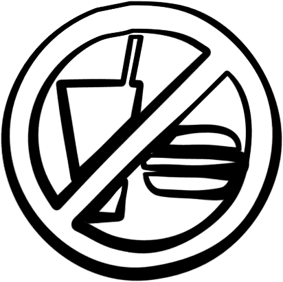 No Food And Drink - Food Or Drinks Allowed Sign - Transparent PNG Free Download | PNGio