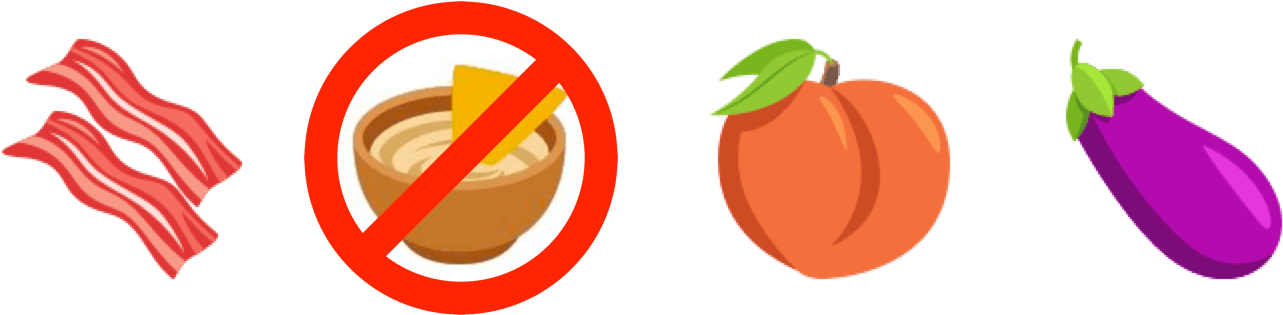 The Hummus Bowl Is Unlikely To Become An Emoji, While - No Food Emoji - Transparent PNG Free Download | PNGio