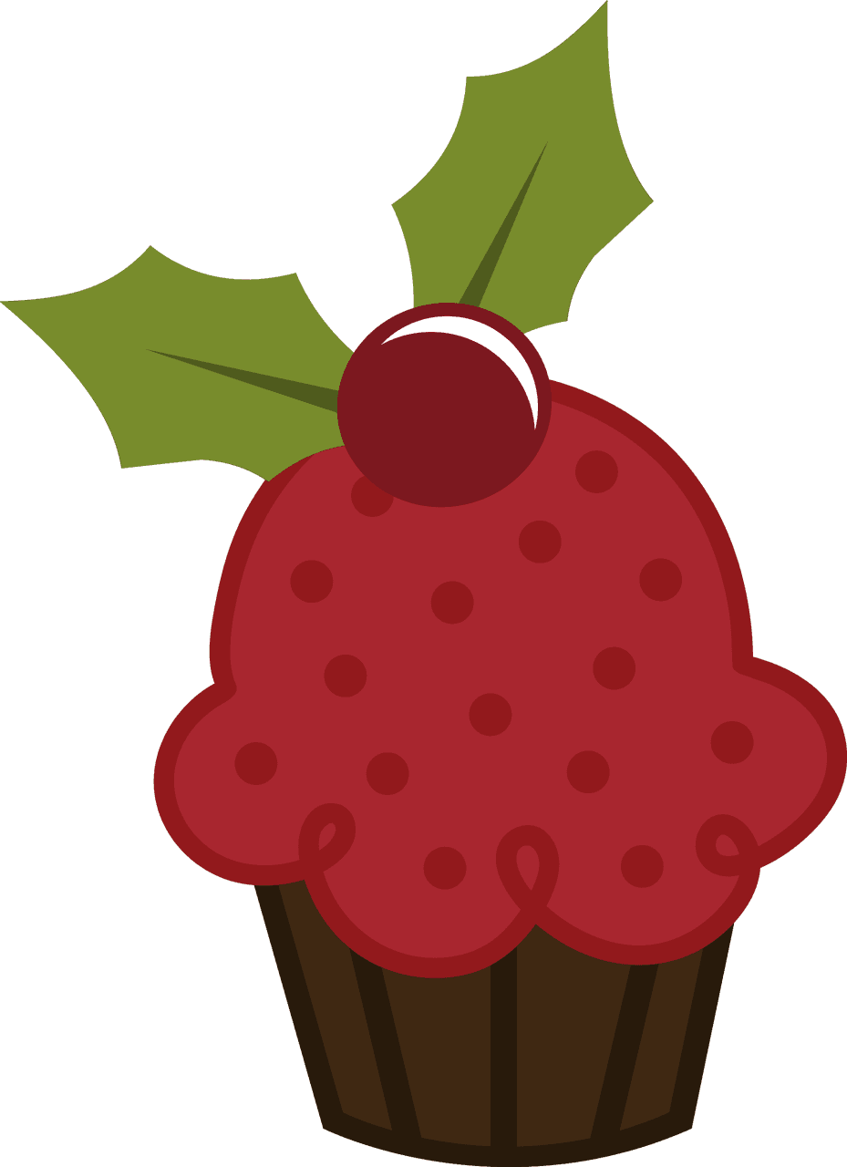 Christmas Cupcake Clip Art - Christmas Food Clipart Png - Transparent PNG Free Download | PNGio