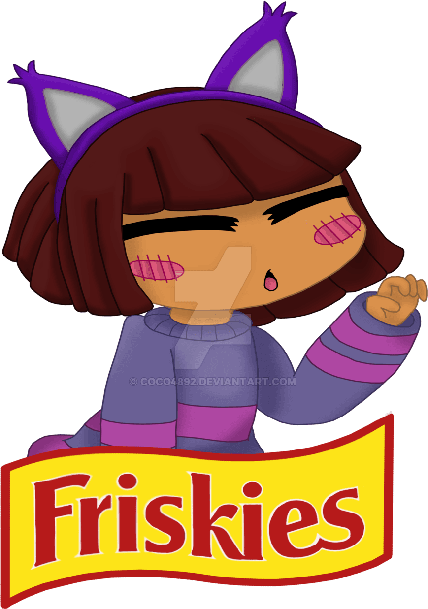 Frisk - Frisk Cat Food Women's Fitted V-neck T-shirt - Transparent PNG Free Download | PNGio