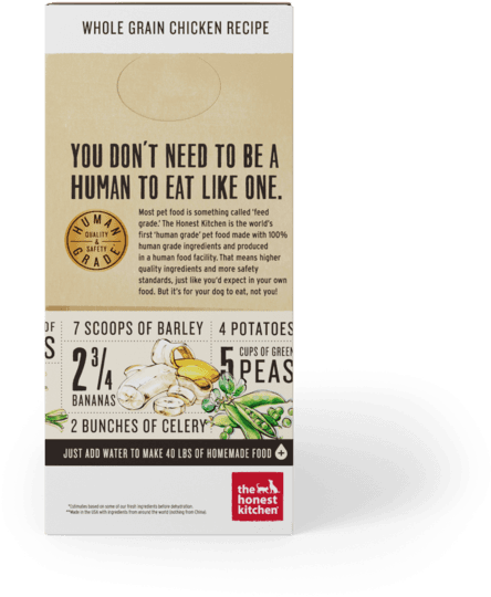 The Honest Kitchen Whole Grain Chicken Recipe Dehydrated - Food - Transparent PNG Free Download | PNGio