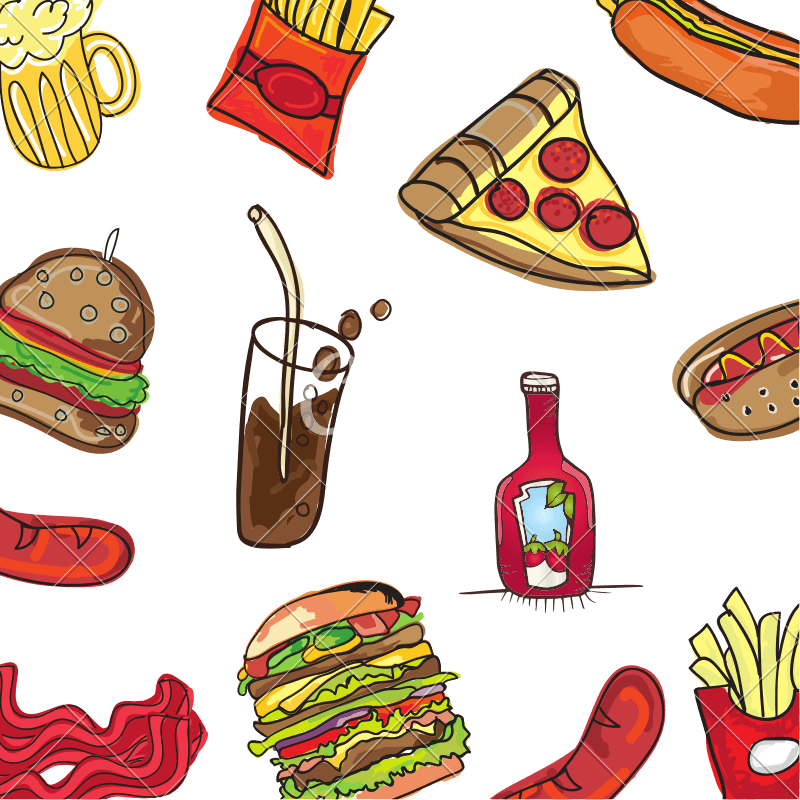 Fast Food Background - Food - Transparent PNG Free Download | PNGio
