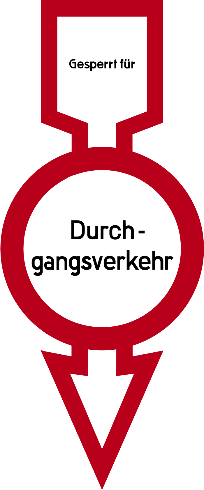 Gesperrt Für Durchgangsverkehr, Verkehrszeichen Vor - Motor Vehicle - Transparent PNG Free Download | PNGio
