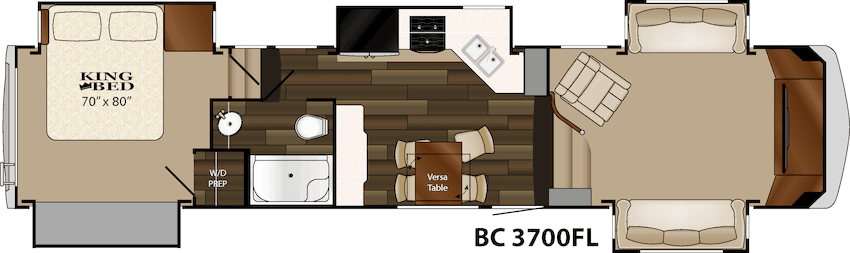 The 2015 Heartland Big Country 3700fl Floor Plan - Recreational Vehicle - Transparent PNG Free Download | PNGio