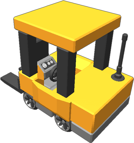 Improved Version Of The Original Blocksworld Forklift - Toy Vehicle - Transparent PNG Free Download | PNGio