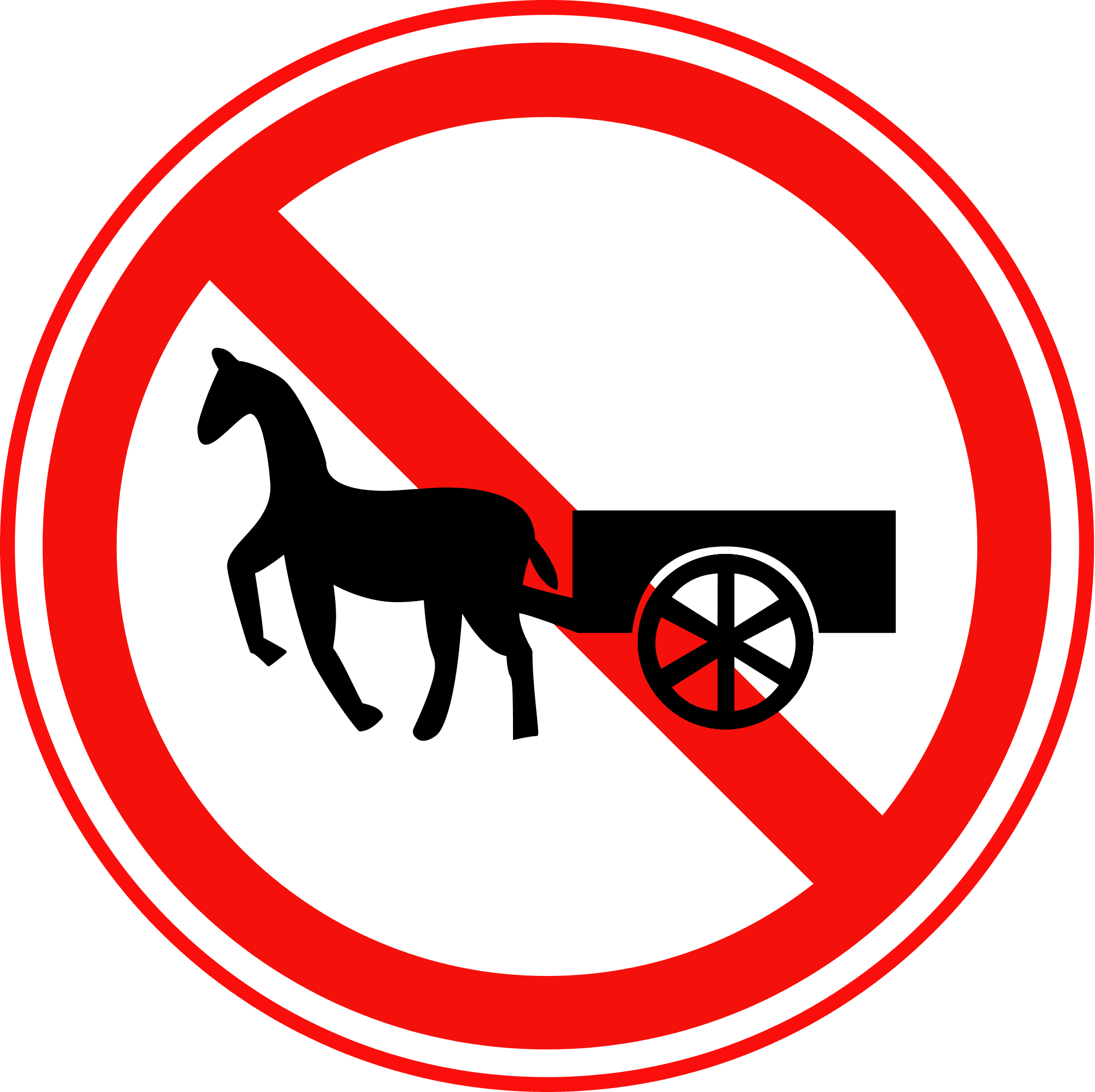 Open - No Entry For Animal Drawn Vehicles Road Sign - Transparent PNG Free Download | PNGio