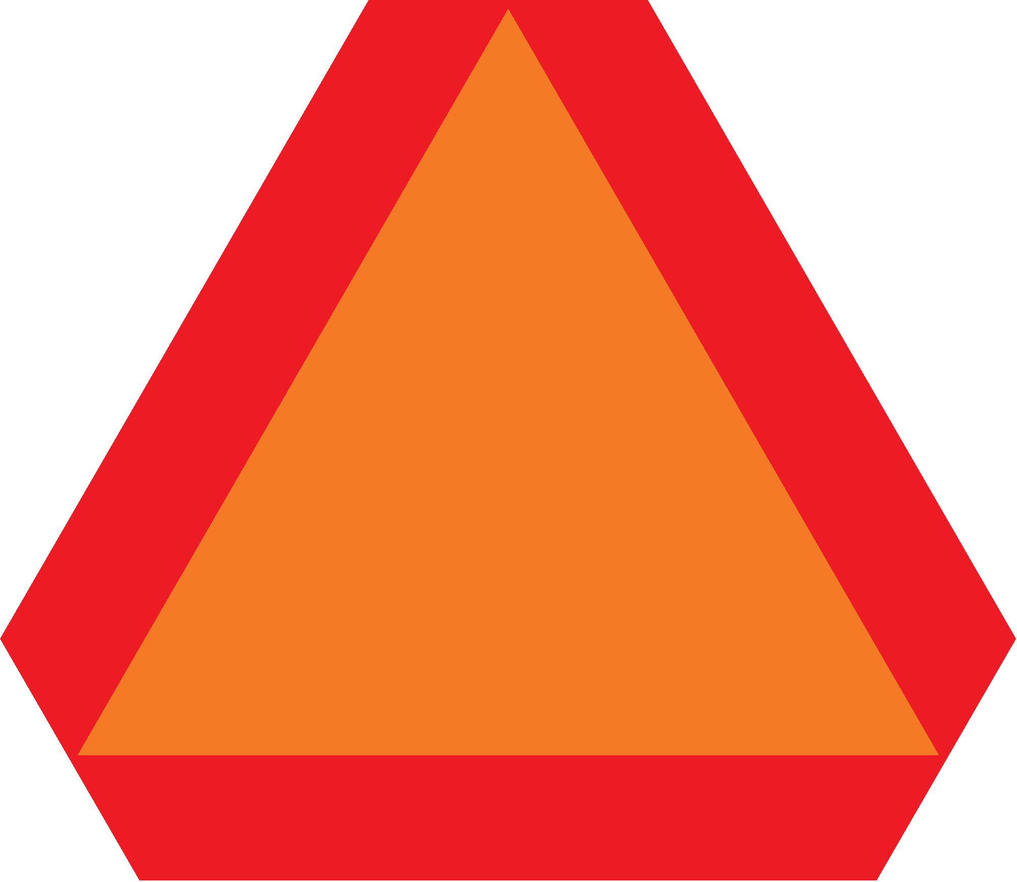 Slow Moving Vehicle - Red And Orange Triangle Road Sign - Transparent PNG Free Download | PNGio