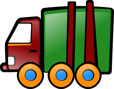 Truck, Toy, Vehicle, Cartoon, Pickup - 3drose Pc_205099_1 Print Of Green And Brown Dump Truck - Transparent PNG Free Download | PNGio