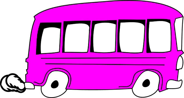 Bus School Bus Pink Transportation Vehicle - Bus Clip Art - Transparent PNG Free Download | PNGio