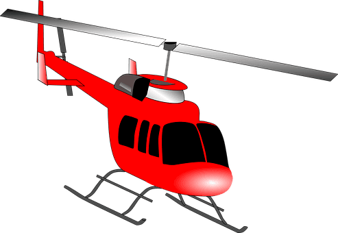Helicopter Rotors Flying Vehicle Red Helic - Helicopter Clipart - Transparent PNG Free Download | PNGio