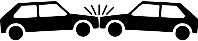 Accident Car Collision Crash Vehicle Accid - Car Crash Black And White - Transparent PNG Free Download | PNGio