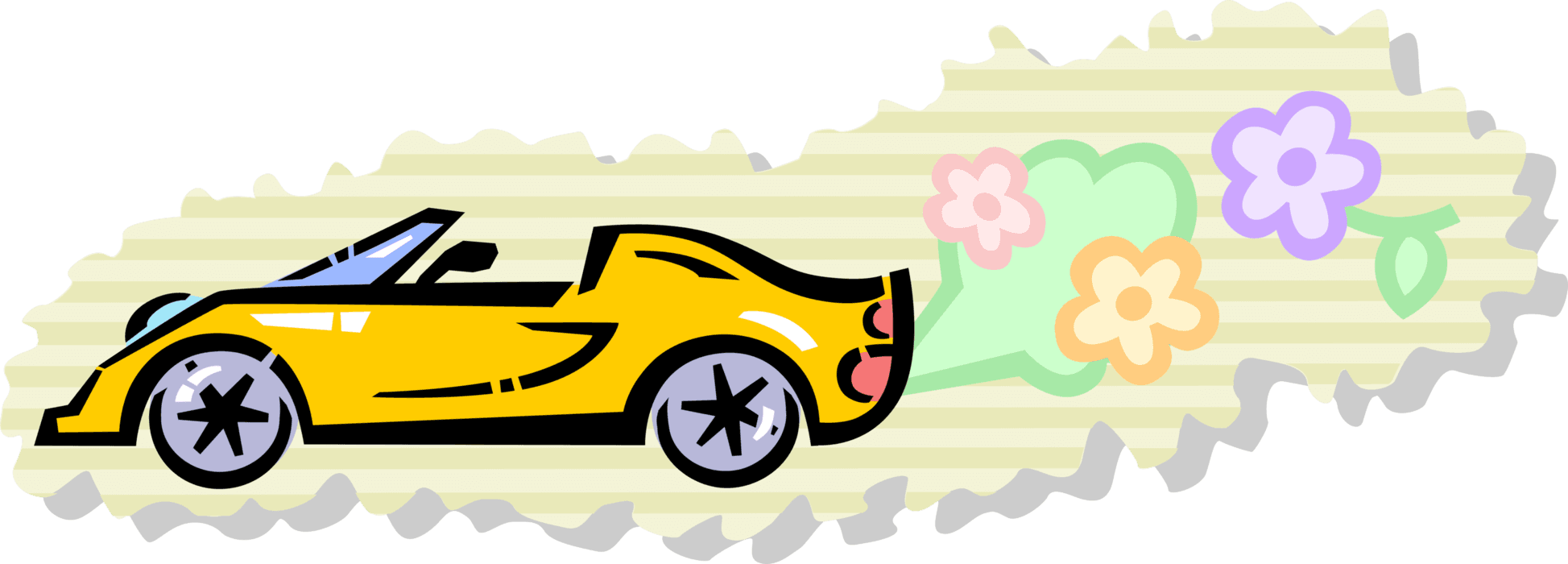 Vector Illustration Of Convertible Sports Car Automobile - Vector Illustration Of Convertible Sports Car Automobile - Transparent PNG Free Download | PNGio