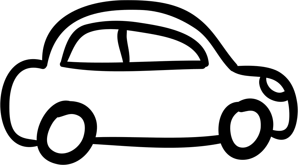 Car Outlined Vehicle Side View Comments - Drawing Cartoon Car - Transparent PNG Free Download | PNGio