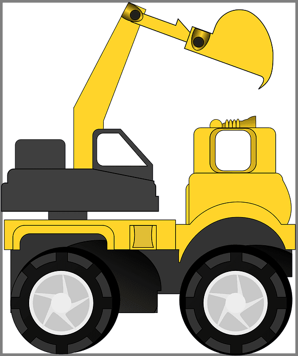 Set Of A Building Machines Clip Art Vector - Caminhão De Construção Png - Transparent PNG Free Download | PNGio