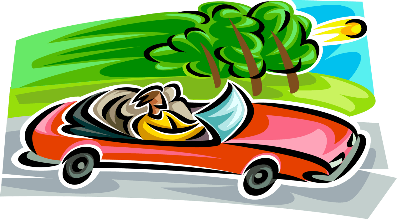 Vector Illustration Of Convertible Automobile Motor - Illustration - Transparent PNG Free Download | PNGio