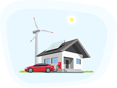 Image Of Electric Vehicle Charging At House With Solar - Solar Panel - Transparent PNG Free Download | PNGio
