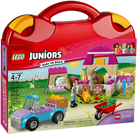 Care For The Animals At The Farm, Featuring A Pickup - Lego Juniors Mia's Farm Suitcase - Transparent PNG Free Download | PNGio