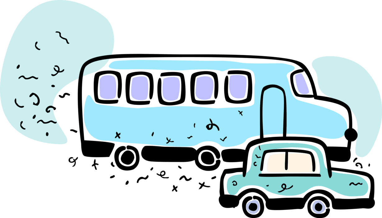 Vector Illustration Of Intercity Passenger Tour Bus - Illustration - Transparent PNG Free Download | PNGio