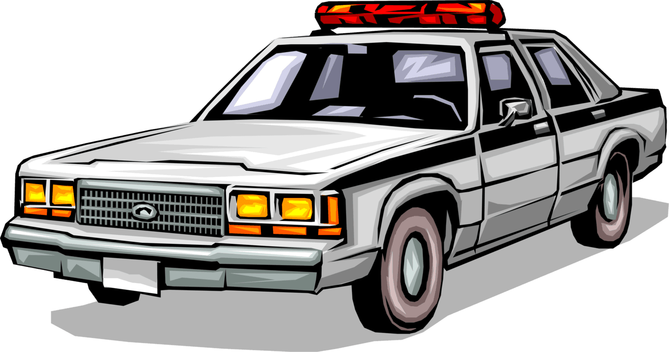 Vector Illustration Of Law Enforcement Police Car Cruiser - Police Car Clip Art - Transparent PNG Free Download | PNGio