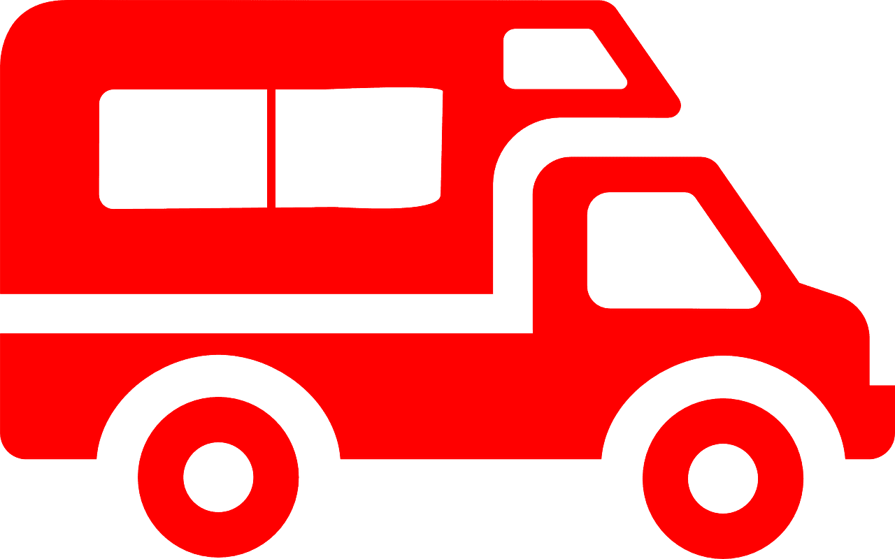 Red Van Big Transport Vehicle Png Image - Aire De Camping Car - Transparent PNG Free Download | PNGio