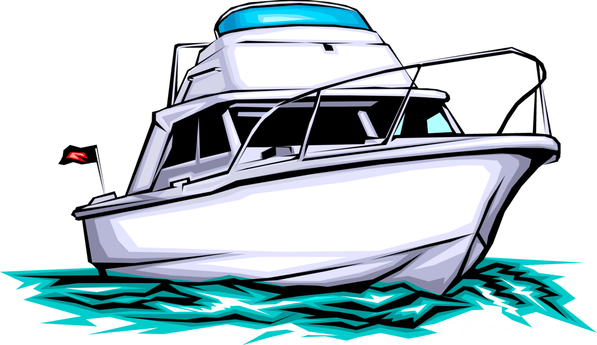 Vector Illustration Of Pleasure Craft Boat Watercraft - Boat Clipart - Transparent PNG Free Download | PNGio