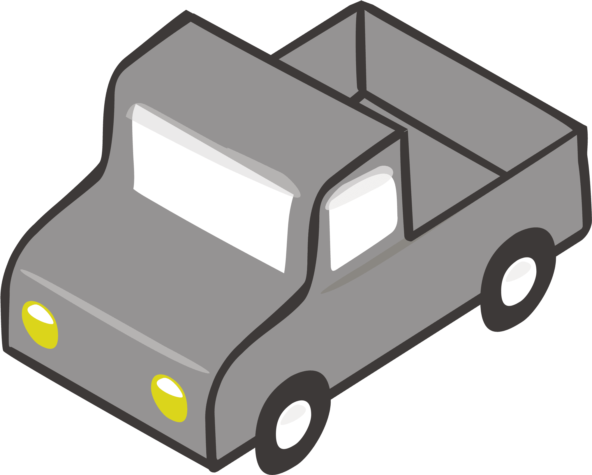 Pickup Truck Car Van Toyota Hilux Motor Vehicle - Gray Truck Clipart - Transparent PNG Free Download | PNGio