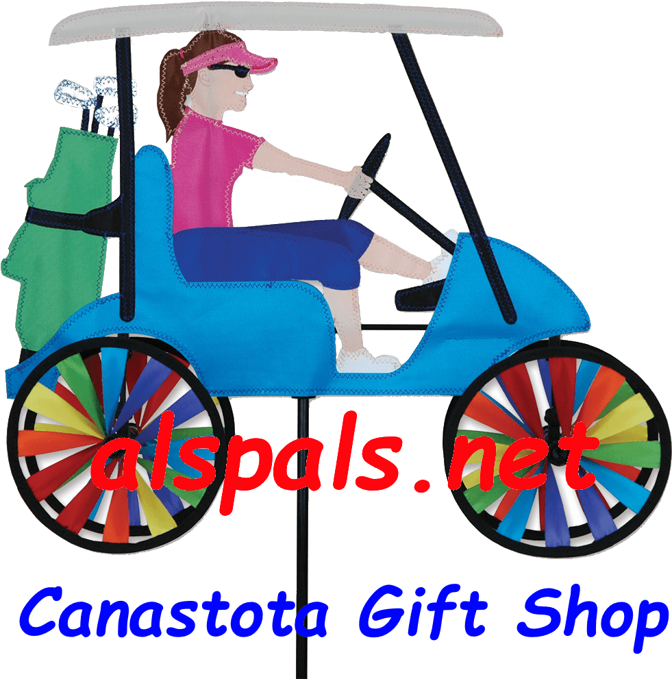 Golf Cart 17" Lady, Vehicle Spinners - Premier Lady Golf Cart Spinner 17 Inch Spinner - Transparent PNG Free Download | PNGio
