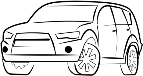 Car Coloring Book Ford Gt Sport Utility Vehicle Ferrari - Car Coloring Pages - Transparent PNG Free Download | PNGio