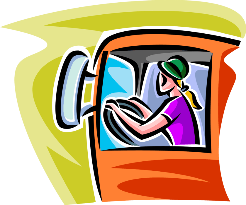 Vector Illustration Of Truck Motorist Driver Drives - Vector Illustration Of Truck Motorist Driver Drives - Transparent PNG Free Download | PNGio